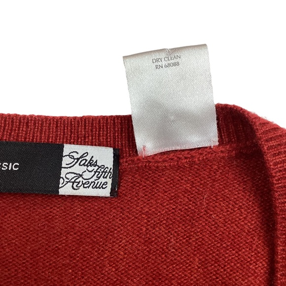 Saks 5th Avenue Classic Cashmere Sweater Amber - Picture 11 of 11